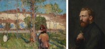 Left to right: John Russell Madame Sisley on the banks of the Loing at Moret 1887, Art Gallery of New South Wales; John Russell Vincent van Gogh 1886, Van Gogh Museum, Amsterdam (Vincent van Gogh Foundation) Left to right: John Russell Madame Sisley on the banks of the Loing at Moret 1887, Art Gallery of New South Wales; John Russell Vincent van Gogh 1886, Van Gogh Museum, Amsterdam (Vincent van Gogh Foundation)