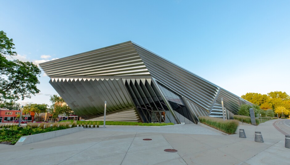 Exterior of the Eli and Edythe Broad Art Museum at Michigan State University
