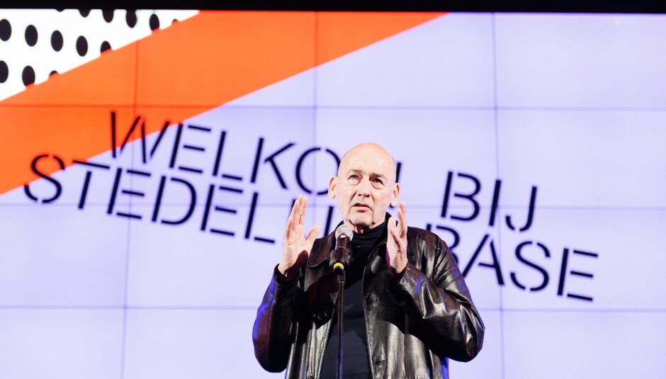 Rem Koolhaas at opening of Stedelijk Base