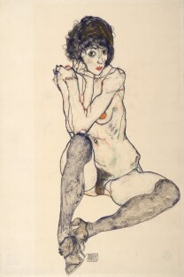 Seated Female Nude, Elbows Resting on Right Knee Seated Female Nude, Elbows Resting on Right Knee