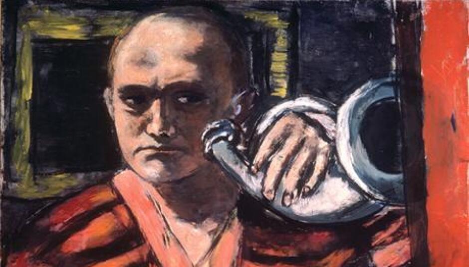Max Beckmann, Self-Portrait with Horn